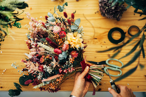 Pétalo con flores